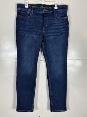 Liz Claiborne Jeans Womens Sara Slim Leg Mid-Rise Size 16 Blue Denim